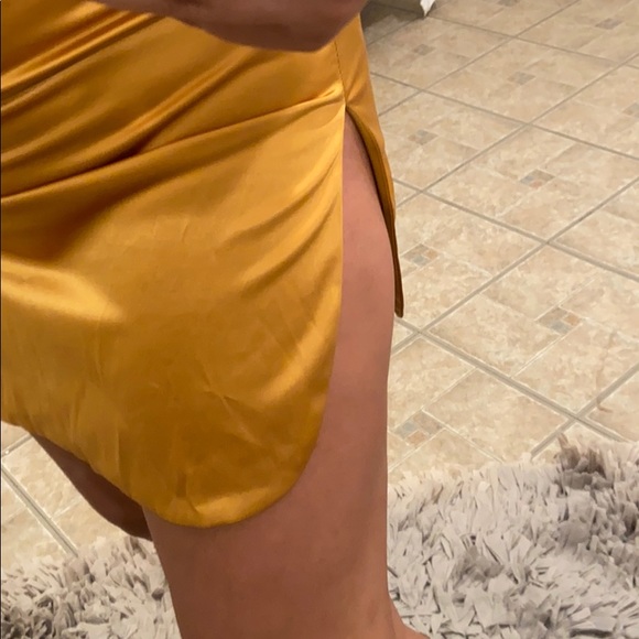 Fashion Nova Silk Slit Cut Dress - Picture 3 of 5